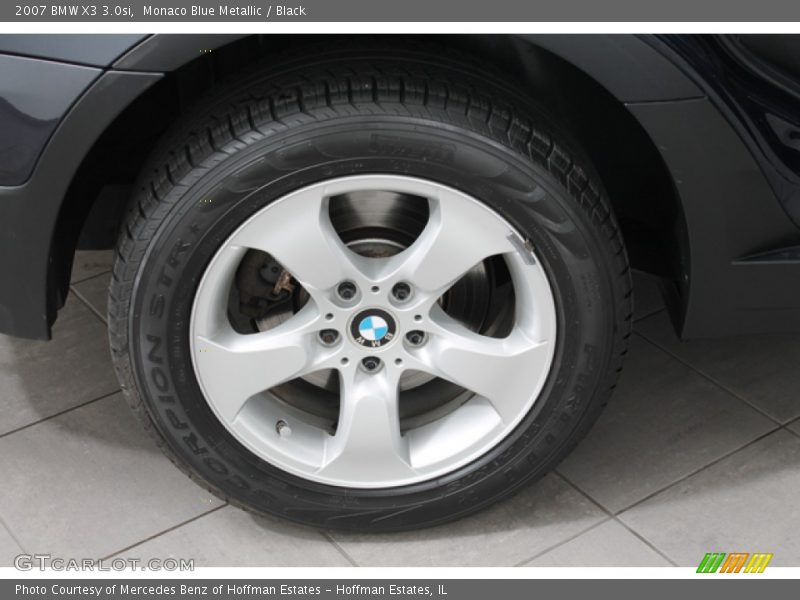 Monaco Blue Metallic / Black 2007 BMW X3 3.0si