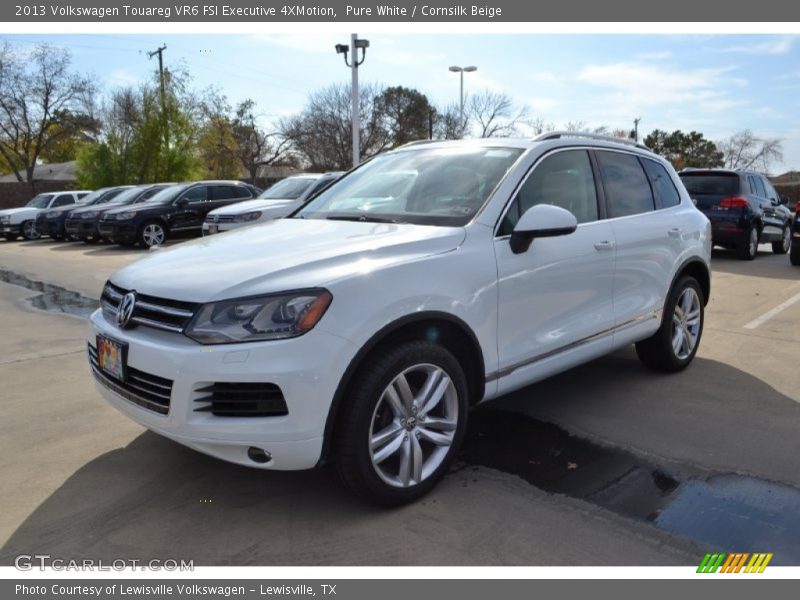 Pure White / Cornsilk Beige 2013 Volkswagen Touareg VR6 FSI Executive 4XMotion