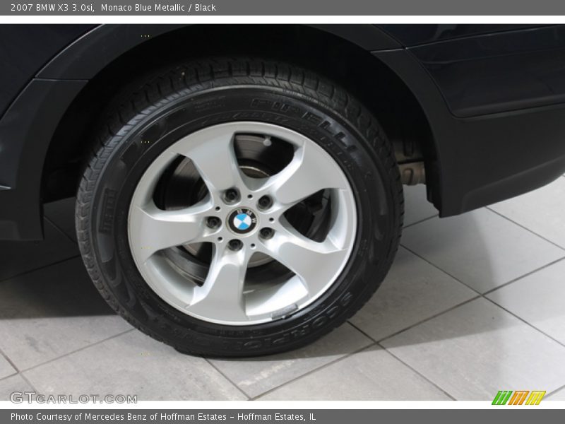 Monaco Blue Metallic / Black 2007 BMW X3 3.0si