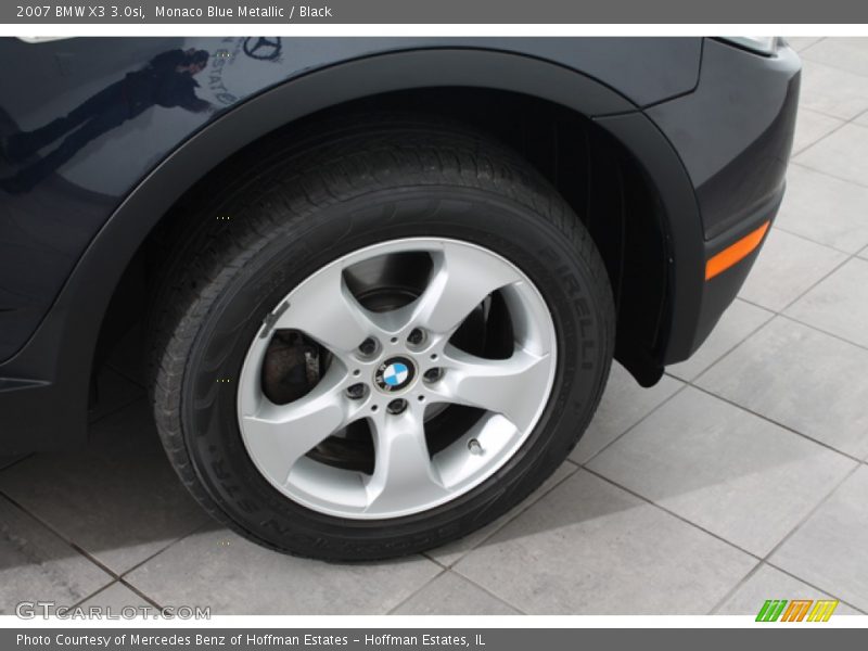 Monaco Blue Metallic / Black 2007 BMW X3 3.0si