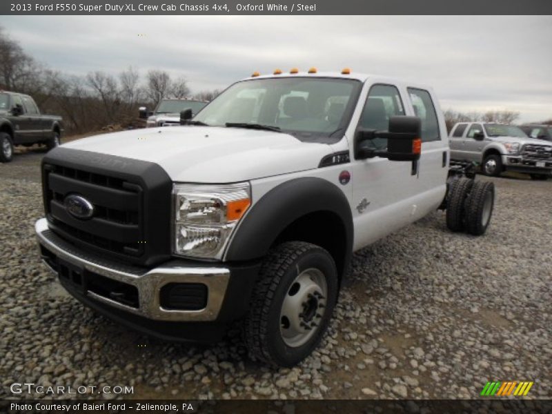 Oxford White / Steel 2013 Ford F550 Super Duty XL Crew Cab Chassis 4x4