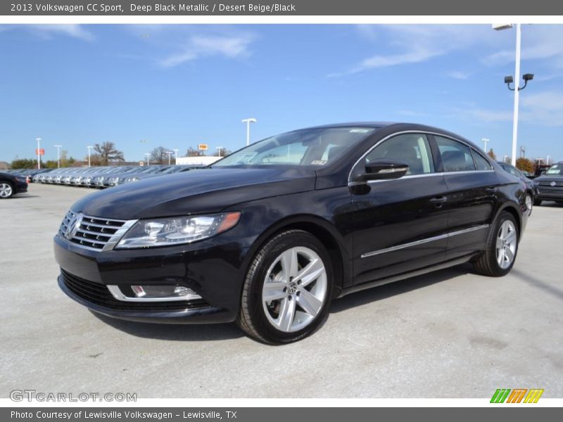 Deep Black Metallic / Desert Beige/Black 2013 Volkswagen CC Sport
