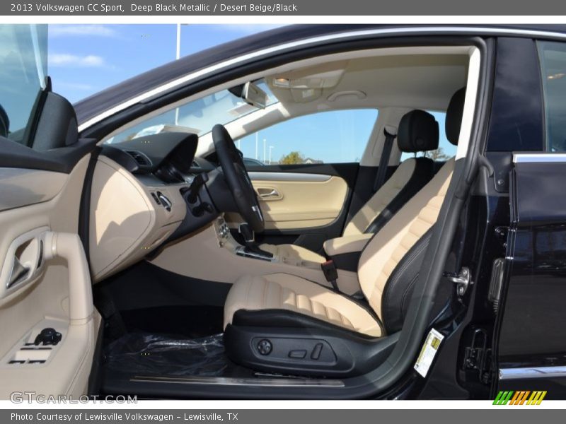 Deep Black Metallic / Desert Beige/Black 2013 Volkswagen CC Sport