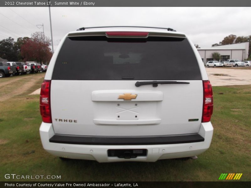 Summit White / Ebony 2012 Chevrolet Tahoe LT