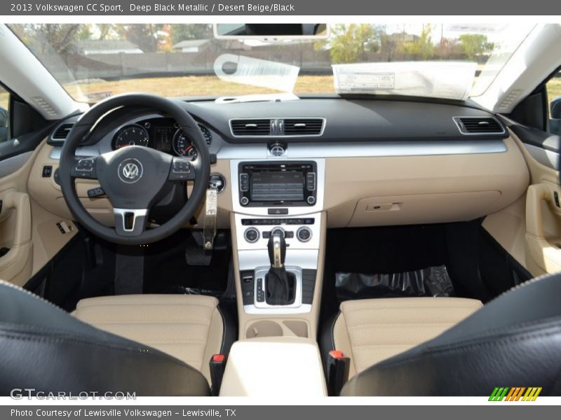Deep Black Metallic / Desert Beige/Black 2013 Volkswagen CC Sport