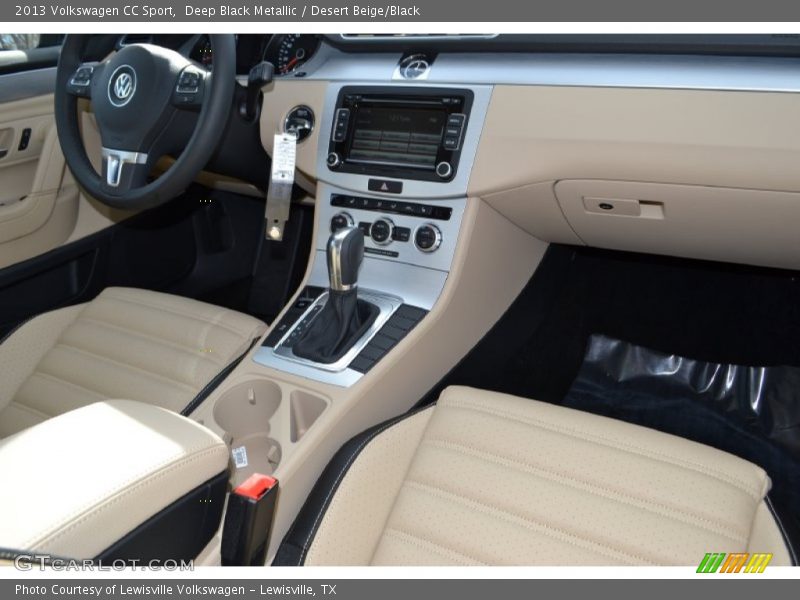 Deep Black Metallic / Desert Beige/Black 2013 Volkswagen CC Sport
