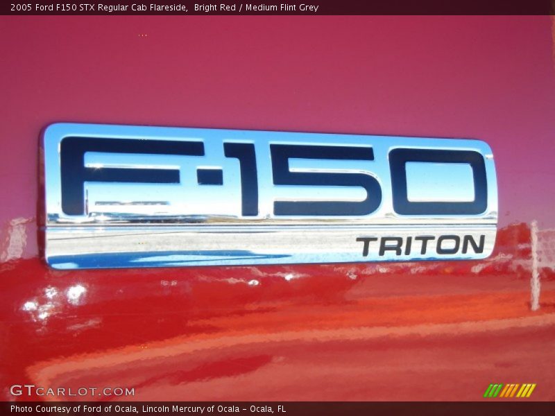 Bright Red / Medium Flint Grey 2005 Ford F150 STX Regular Cab Flareside