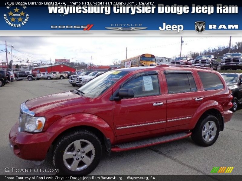 Inferno Red Crystal Pearl / Dark/Light Slate Gray 2008 Dodge Durango Limited 4x4