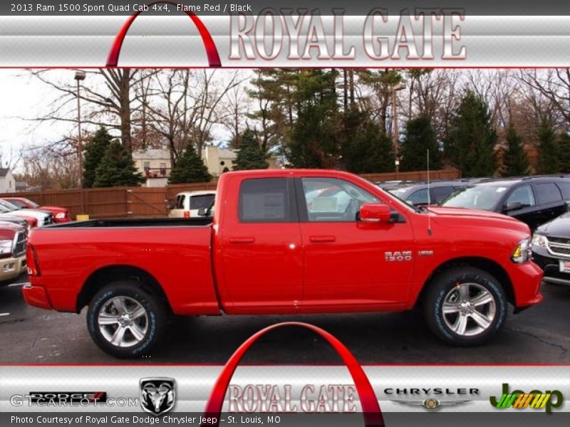 Flame Red / Black 2013 Ram 1500 Sport Quad Cab 4x4