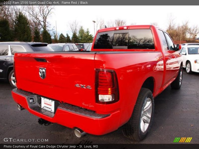 Flame Red / Black 2013 Ram 1500 Sport Quad Cab 4x4