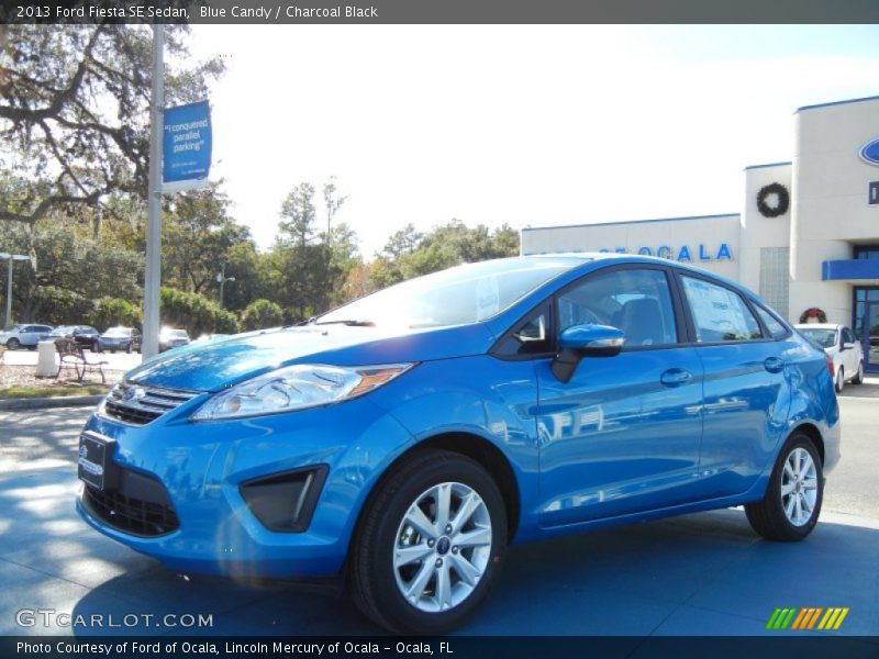 Blue Candy / Charcoal Black 2013 Ford Fiesta SE Sedan