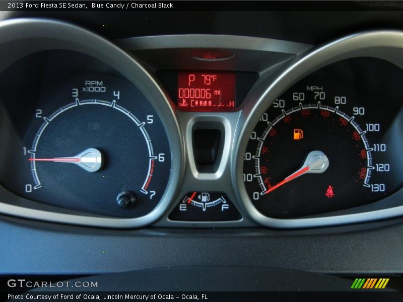 Blue Candy / Charcoal Black 2013 Ford Fiesta SE Sedan