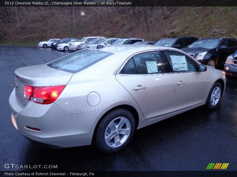 Champagne Silver Metallic / Jet Black/Titanium 2013 Chevrolet Malibu LS