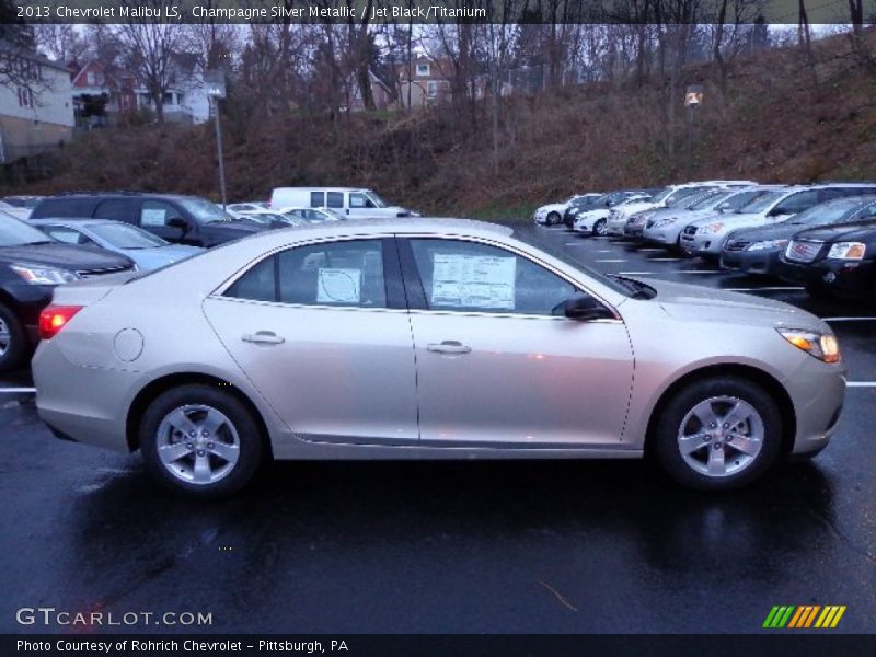 Champagne Silver Metallic / Jet Black/Titanium 2013 Chevrolet Malibu LS