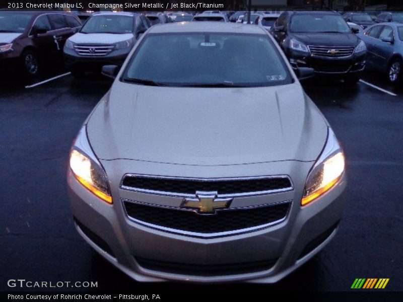 Champagne Silver Metallic / Jet Black/Titanium 2013 Chevrolet Malibu LS
