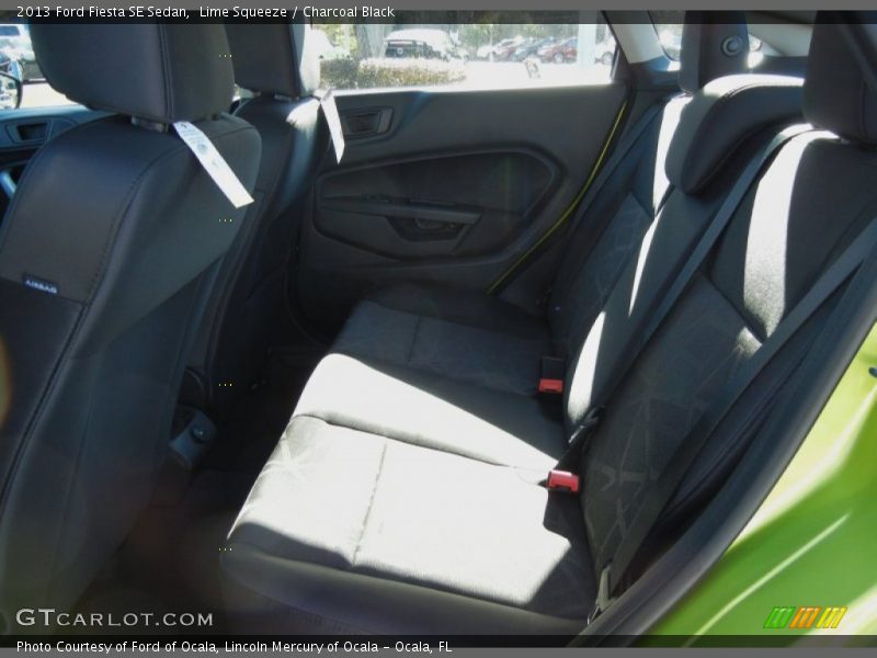 Lime Squeeze / Charcoal Black 2013 Ford Fiesta SE Sedan