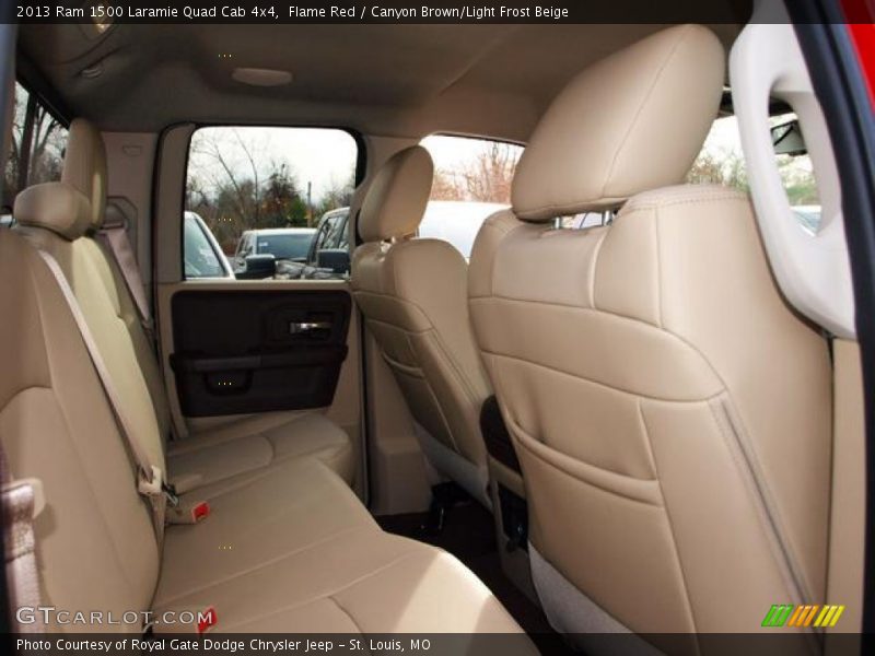 Flame Red / Canyon Brown/Light Frost Beige 2013 Ram 1500 Laramie Quad Cab 4x4