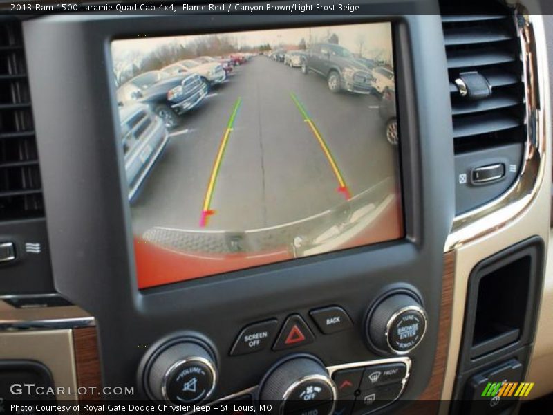 Flame Red / Canyon Brown/Light Frost Beige 2013 Ram 1500 Laramie Quad Cab 4x4