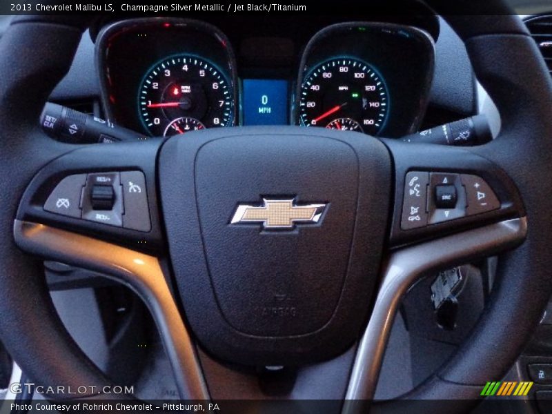 Champagne Silver Metallic / Jet Black/Titanium 2013 Chevrolet Malibu LS