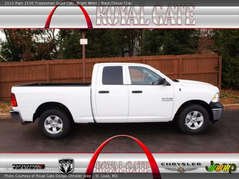 Bright White / Black/Diesel Gray 2013 Ram 1500 Tradesman Quad Cab