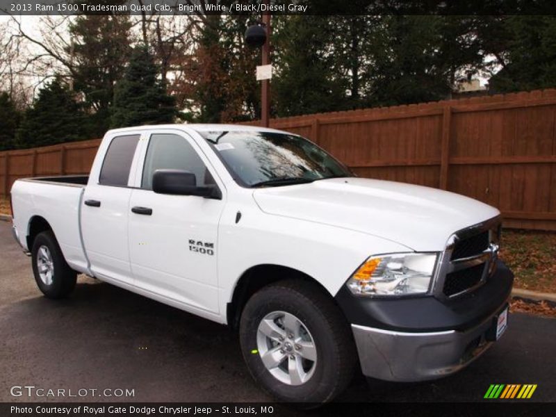 Bright White / Black/Diesel Gray 2013 Ram 1500 Tradesman Quad Cab