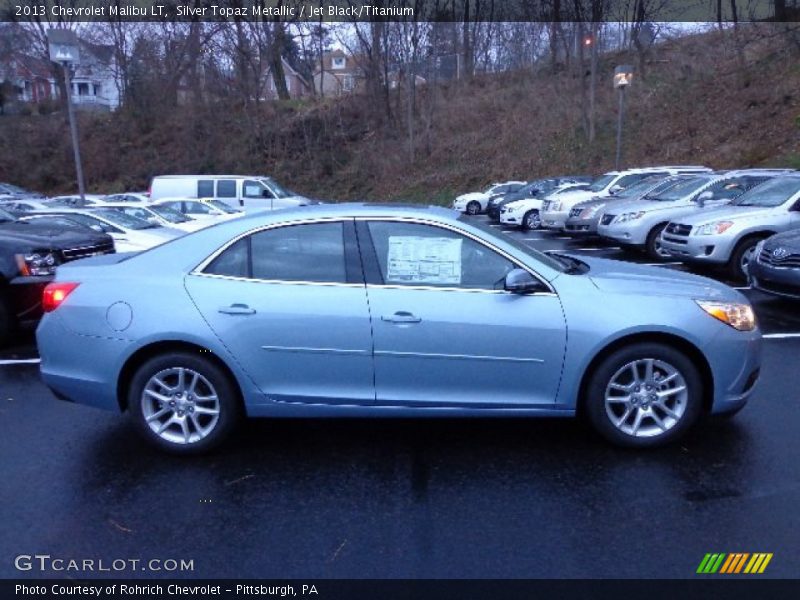 Silver Topaz Metallic / Jet Black/Titanium 2013 Chevrolet Malibu LT