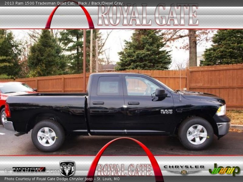 Black / Black/Diesel Gray 2013 Ram 1500 Tradesman Quad Cab