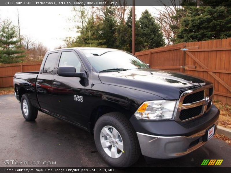 Black / Black/Diesel Gray 2013 Ram 1500 Tradesman Quad Cab