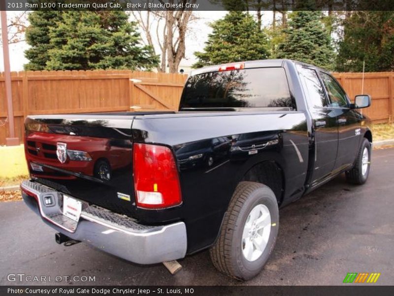 Black / Black/Diesel Gray 2013 Ram 1500 Tradesman Quad Cab