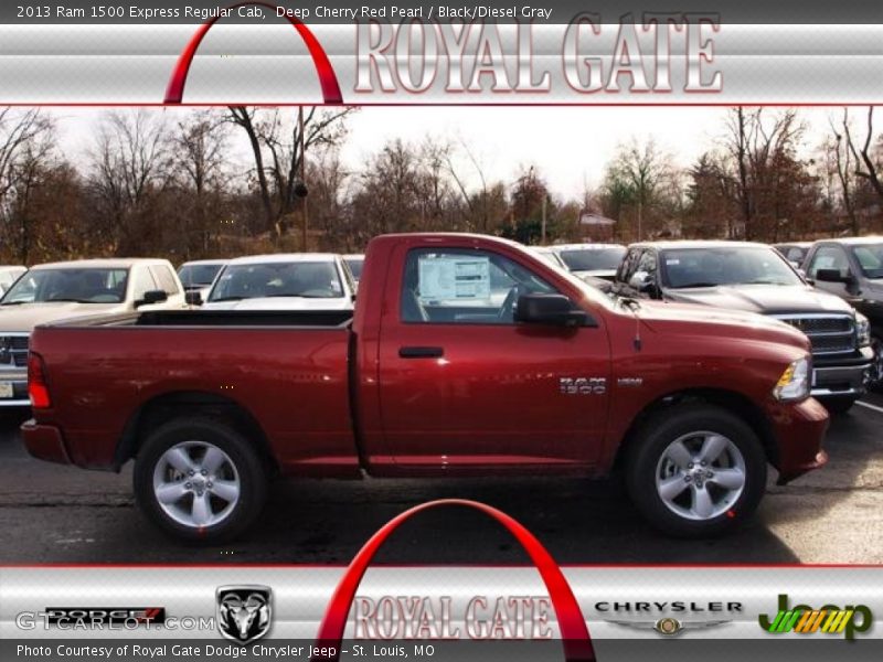 Deep Cherry Red Pearl / Black/Diesel Gray 2013 Ram 1500 Express Regular Cab