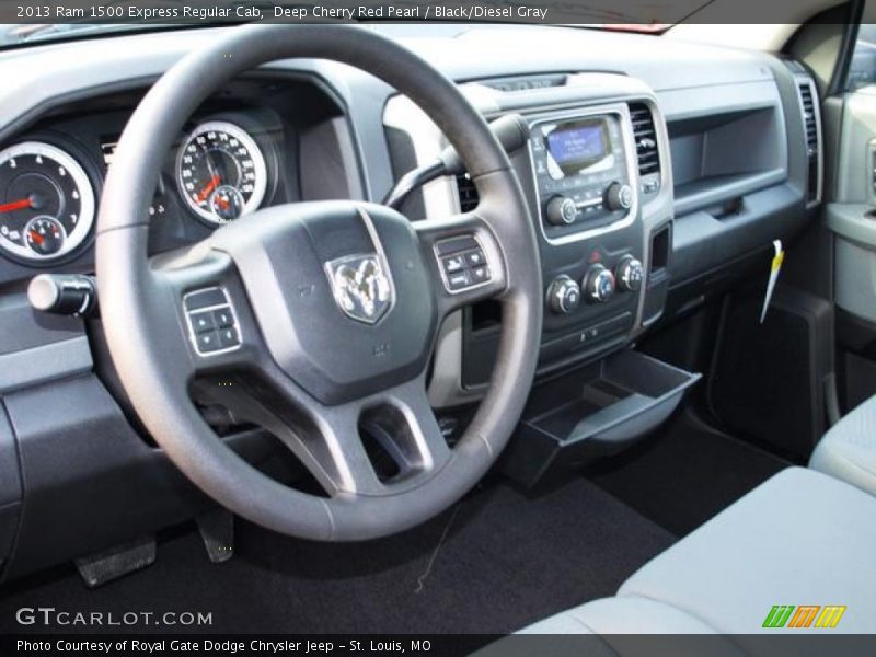 Deep Cherry Red Pearl / Black/Diesel Gray 2013 Ram 1500 Express Regular Cab