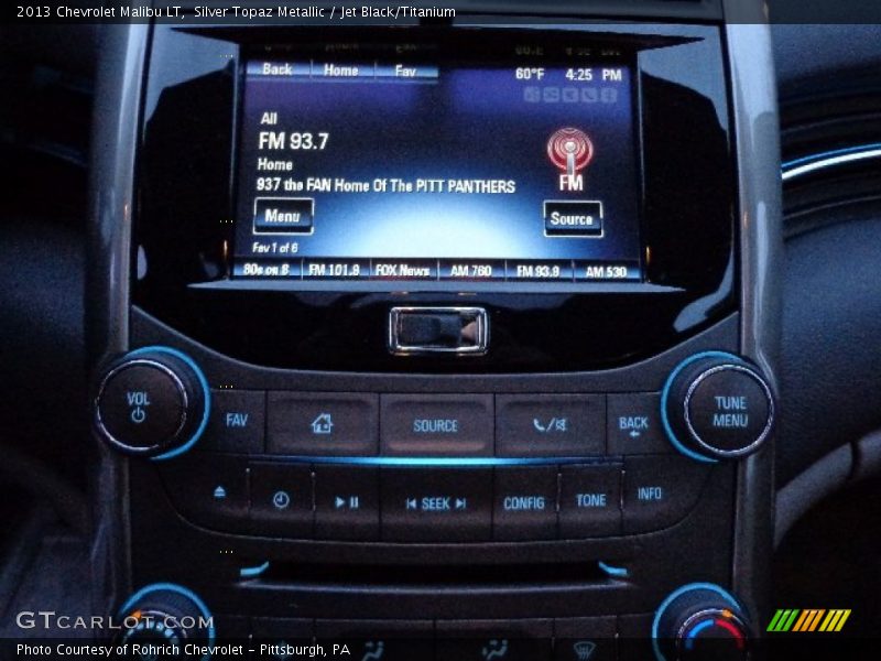 Silver Topaz Metallic / Jet Black/Titanium 2013 Chevrolet Malibu LT