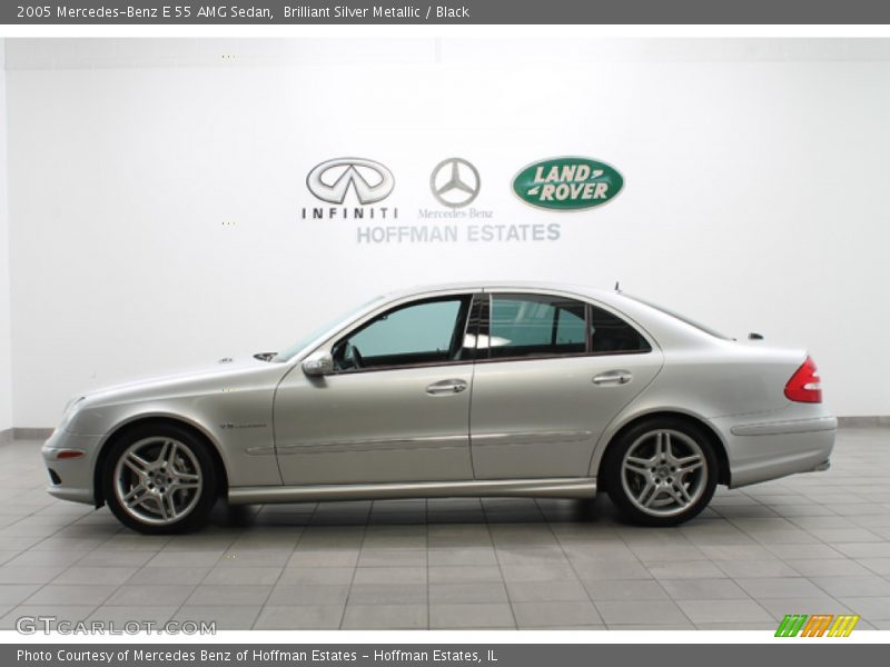 Brilliant Silver Metallic / Black 2005 Mercedes-Benz E 55 AMG Sedan