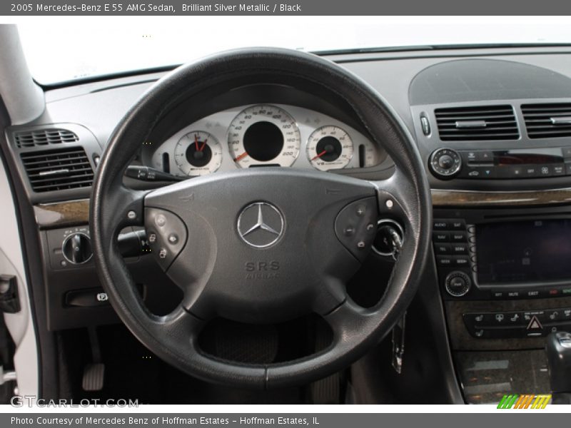 Brilliant Silver Metallic / Black 2005 Mercedes-Benz E 55 AMG Sedan