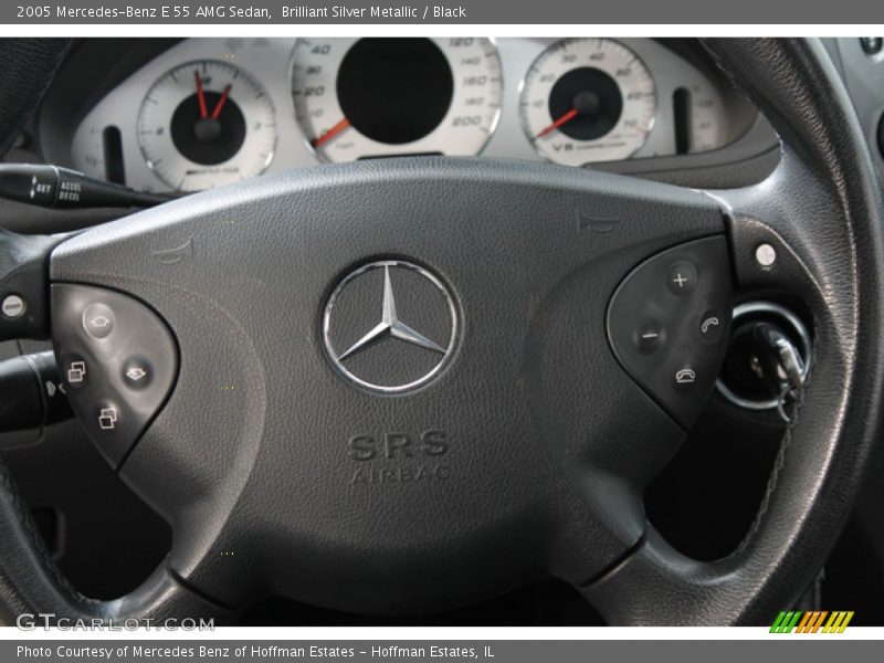Brilliant Silver Metallic / Black 2005 Mercedes-Benz E 55 AMG Sedan