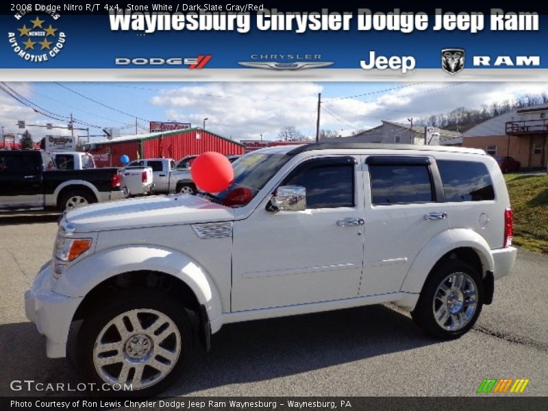 Stone White / Dark Slate Gray/Red 2008 Dodge Nitro R/T 4x4
