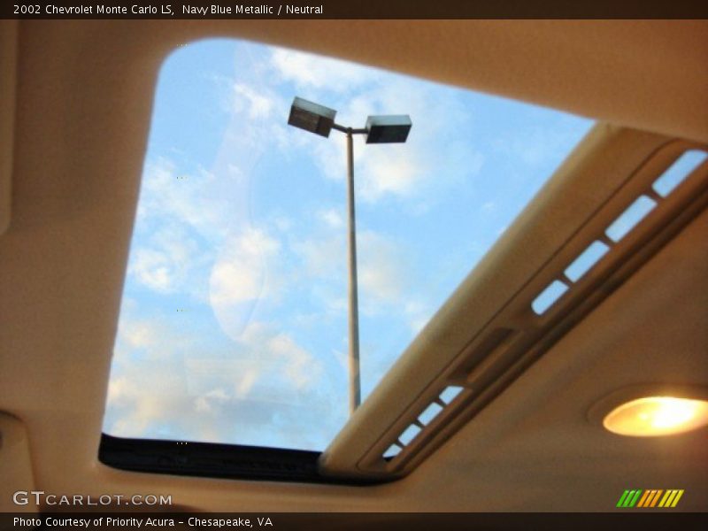 Sunroof of 2002 Monte Carlo LS
