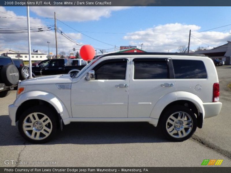 Stone White / Dark Slate Gray/Red 2008 Dodge Nitro R/T 4x4