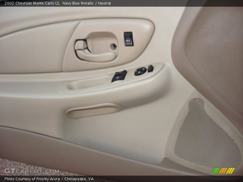 Navy Blue Metallic / Neutral 2002 Chevrolet Monte Carlo LS