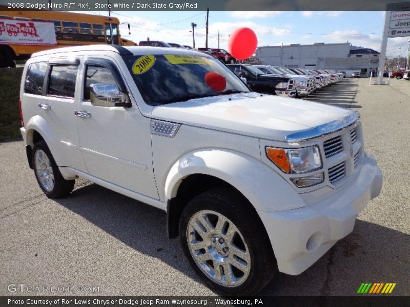 Stone White / Dark Slate Gray/Red 2008 Dodge Nitro R/T 4x4