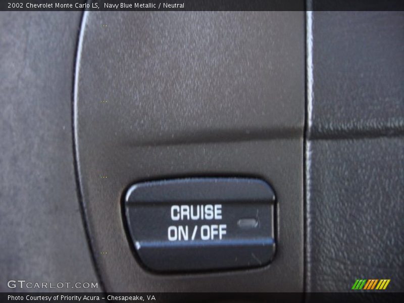 Navy Blue Metallic / Neutral 2002 Chevrolet Monte Carlo LS