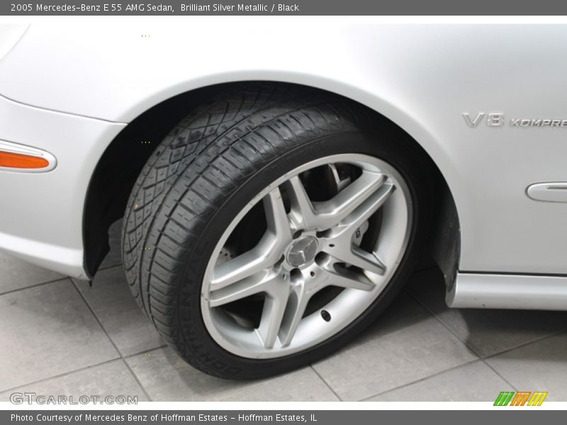 Brilliant Silver Metallic / Black 2005 Mercedes-Benz E 55 AMG Sedan