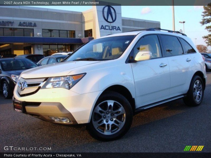 Aspen White Pearl / Parchment 2007 Acura MDX Technology