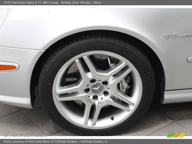 Brilliant Silver Metallic / Black 2005 Mercedes-Benz E 55 AMG Sedan