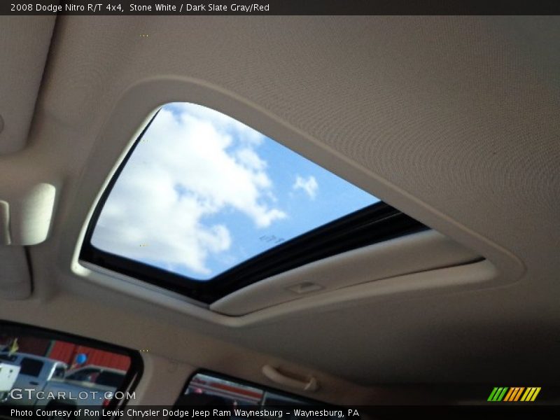 Stone White / Dark Slate Gray/Red 2008 Dodge Nitro R/T 4x4