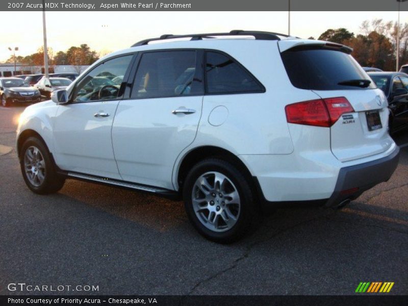Aspen White Pearl / Parchment 2007 Acura MDX Technology