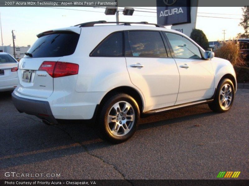 Aspen White Pearl / Parchment 2007 Acura MDX Technology