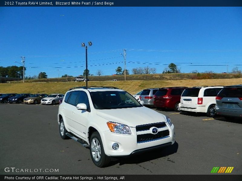Blizzard White Pearl / Sand Beige 2012 Toyota RAV4 Limited