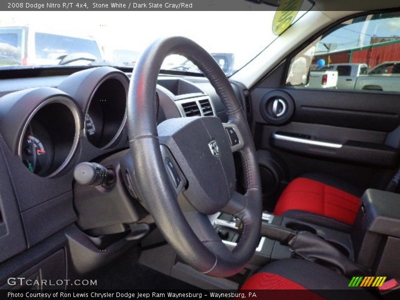 Stone White / Dark Slate Gray/Red 2008 Dodge Nitro R/T 4x4