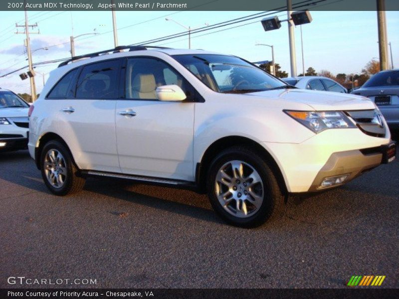 Aspen White Pearl / Parchment 2007 Acura MDX Technology